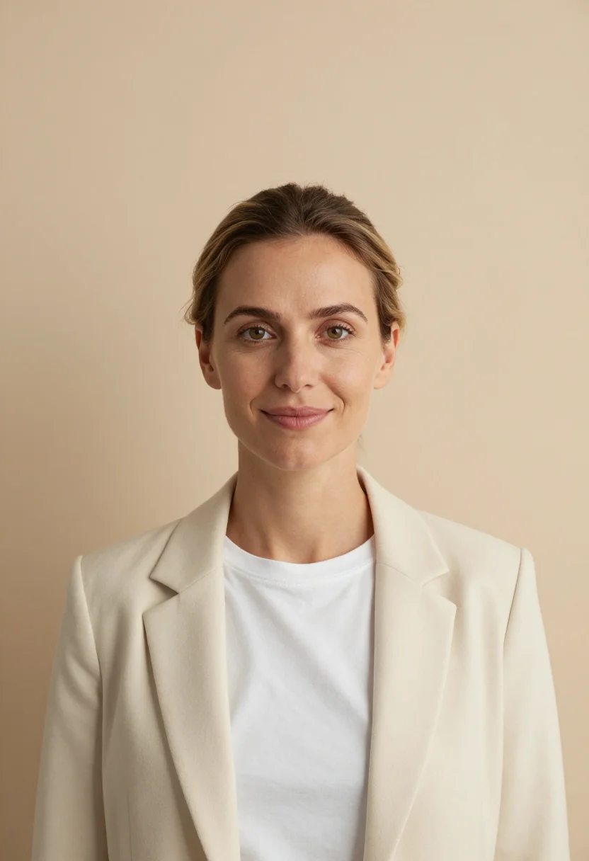 Example portrait from the AI Beige Backdrop Headshot — Free Preview, Train Once