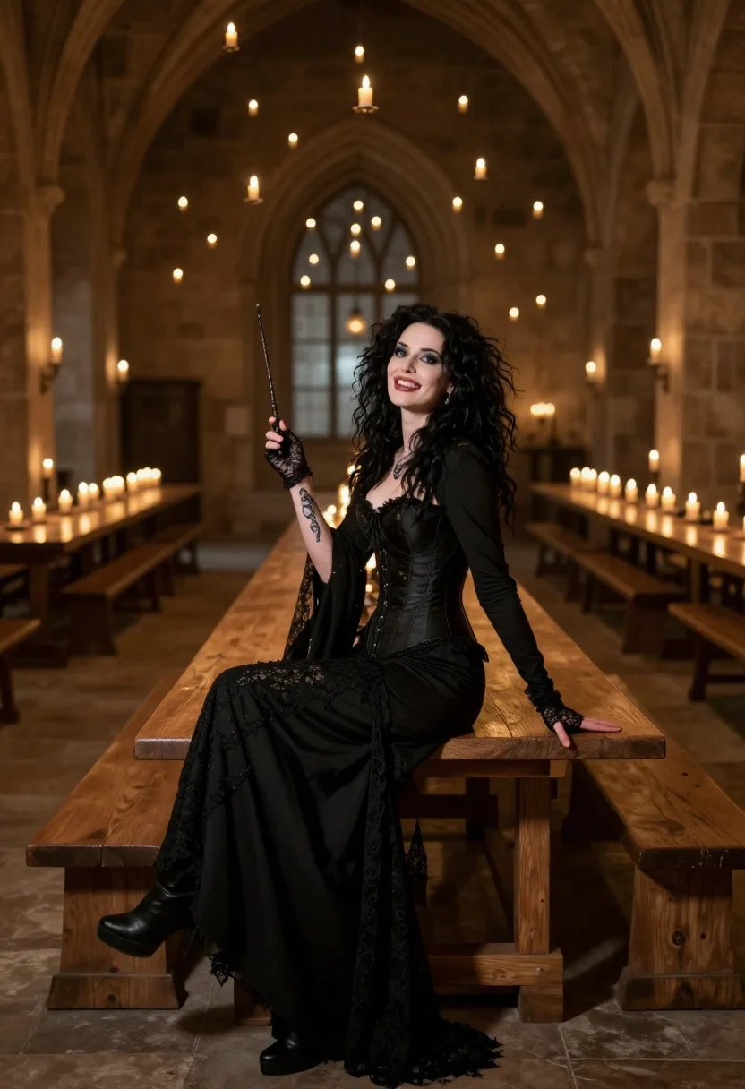 AI bellatrix lestrange sample — portrait of a woman, half-length portrait of a Western-Europ