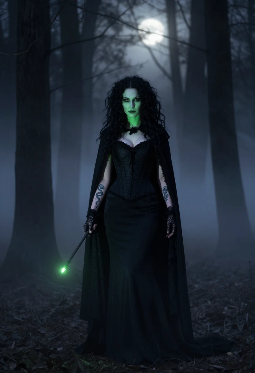 AI bellatrix lestrange sample — portrait of a woman, three-quarter-length portrait of a West