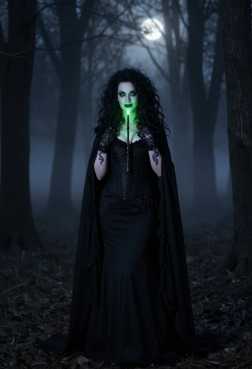 AI bellatrix lestrange sample — portrait of a woman, half-length portrait of a Western-Europ