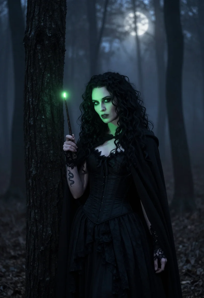AI bellatrix lestrange sample — portrait of a woman, chest-up portrait of a Western-European