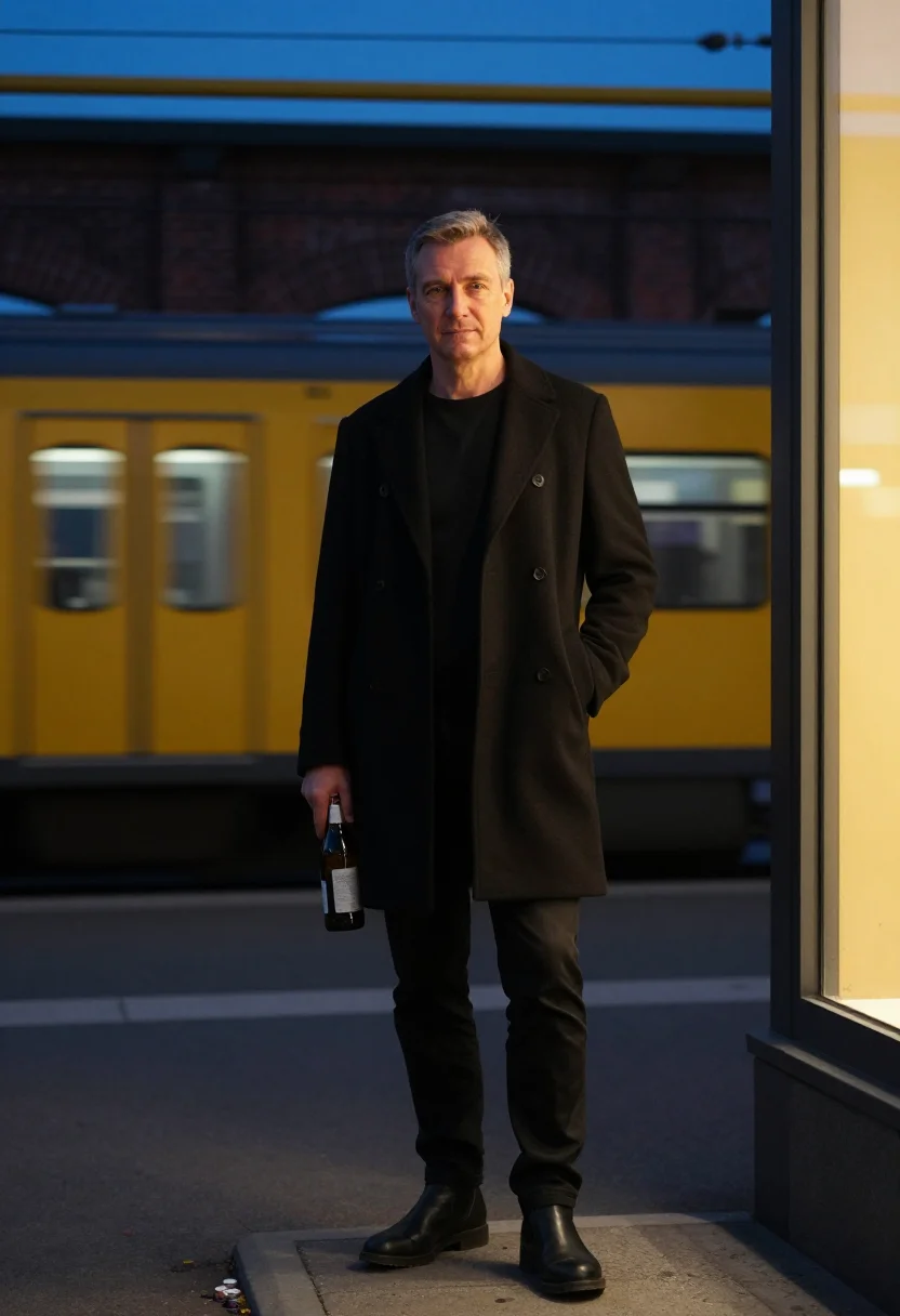 AI berlin mitte sample — half-length three-quarter portrait of a Western-European man
