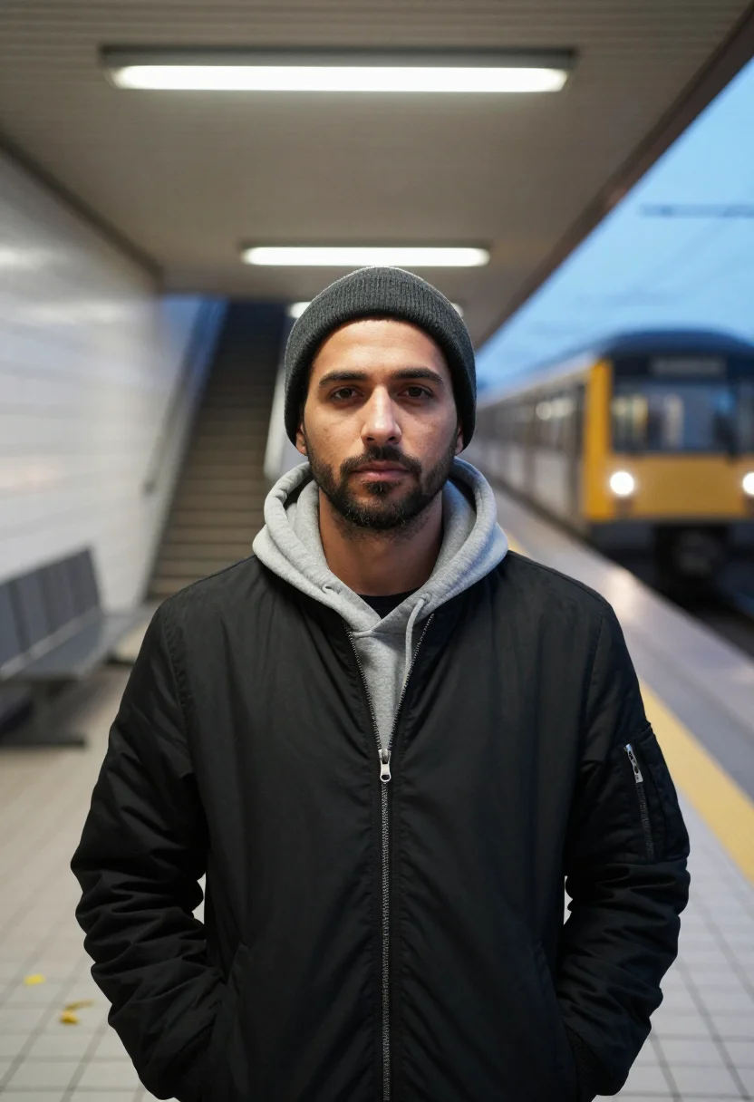 AI berlin silvester sample — portrait of a man, close head-and-shoulders portrait of a We
