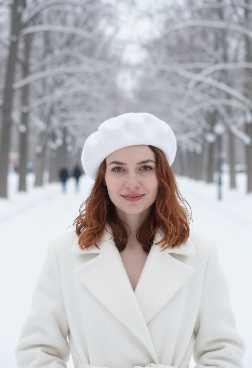 AI beth harmon moscow white sample — portrait of a woman, framed tight, head and shoulders, the b