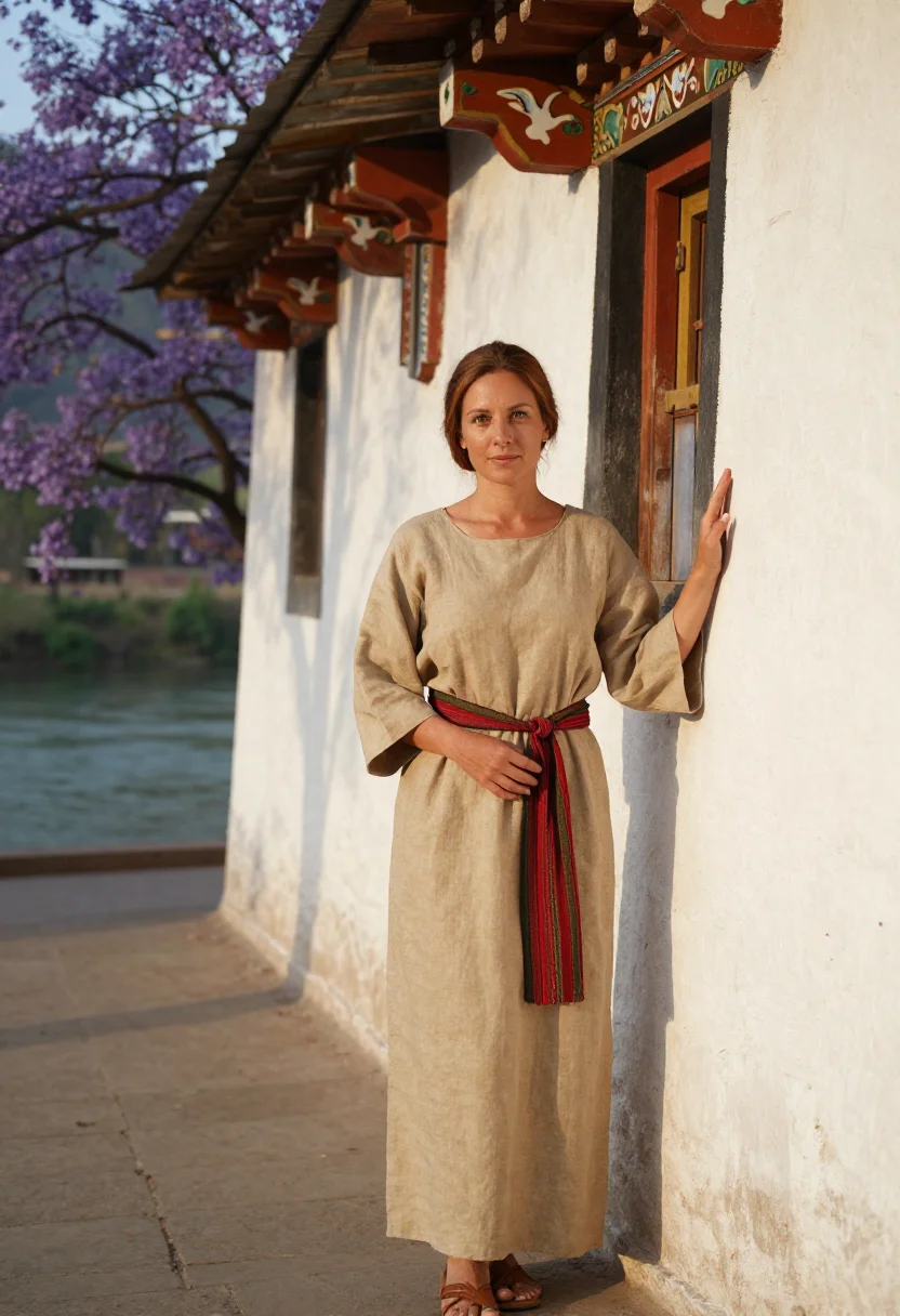 AI bhutan sample — portrait of a woman, half-length portrait of a Western Europ