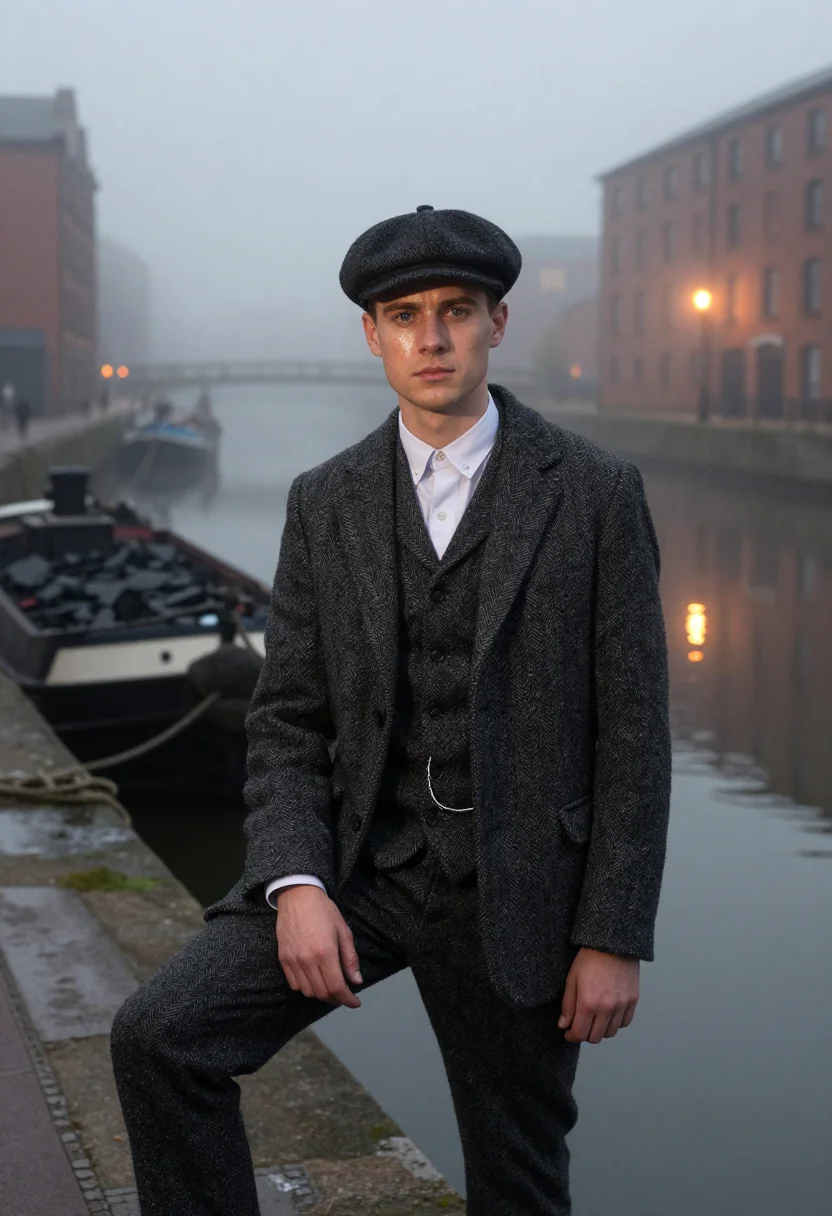 AI birmingham 1920s sample — portrait of a man, three-quarter-length portrait of a fair-s