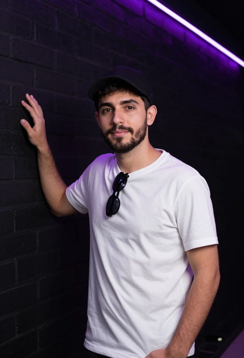 AI bizarrap session sample — portrait of a man, half-length portrait of an Argentine man