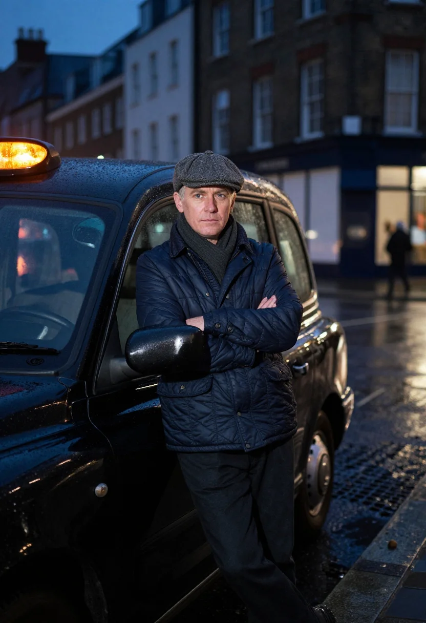 Example portrait from the AI Black Cab — Free Preview, Train Once