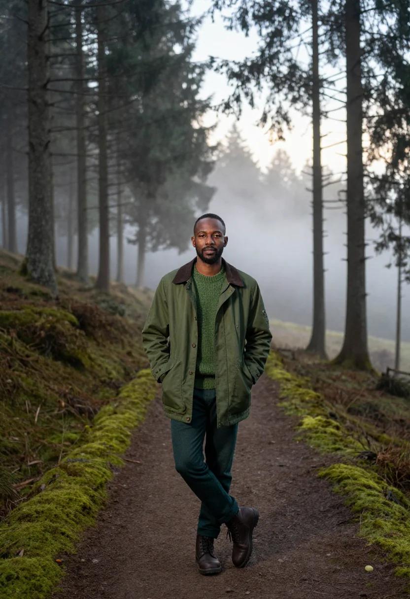 AI black forest fir green sample — portrait of a man, full-length portrait of a German man of G
