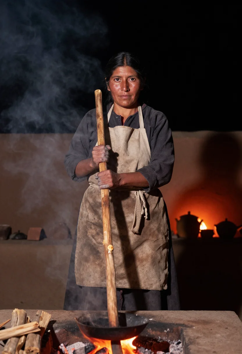 AI black on black sample — portrait of a woman, half-length portrait of a Pueblo woman