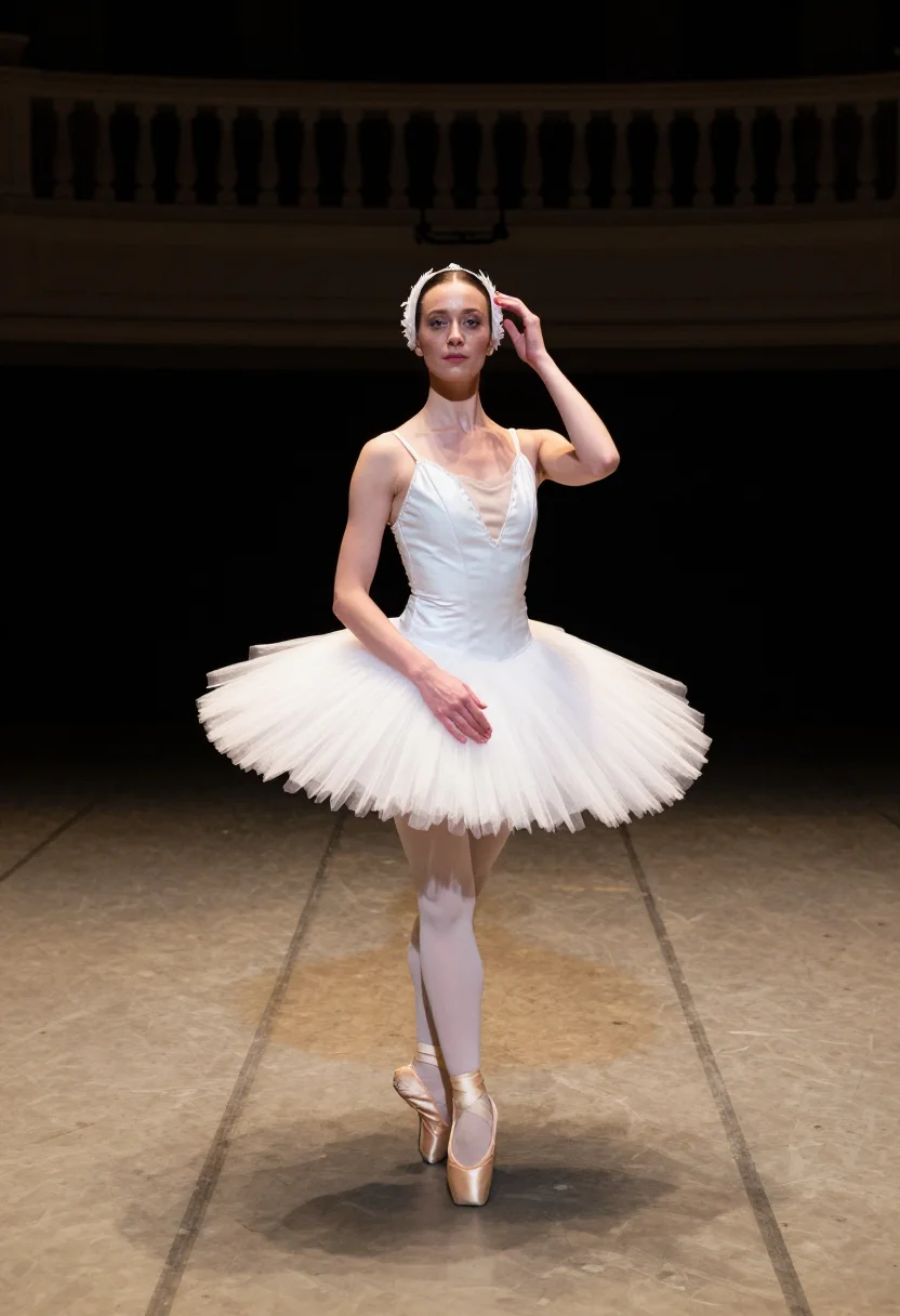 AI black swan sample — portrait of a woman, a Western-European woman with fair skin