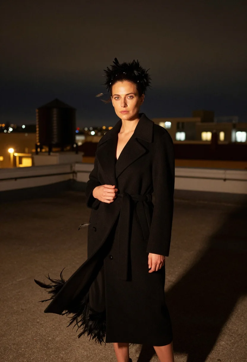 AI black swan sample — portrait of a woman, a Western-European woman with fair skin