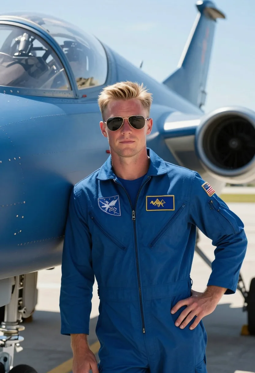 AI blue angels sample — portrait of a man, chest-up portrait of a Western-European m