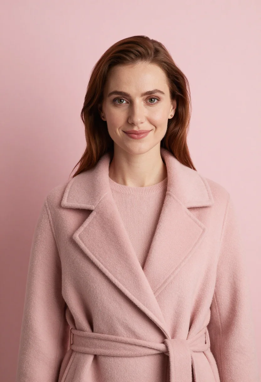 Example portrait from the AI Blush Coat Headshot — Free Preview, Train Once