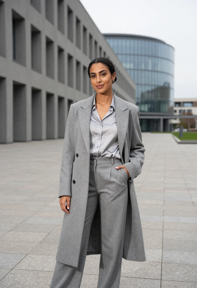 AI bocconi professor ceppo grey sample — portrait of a woman, of North-African descent, in her late t