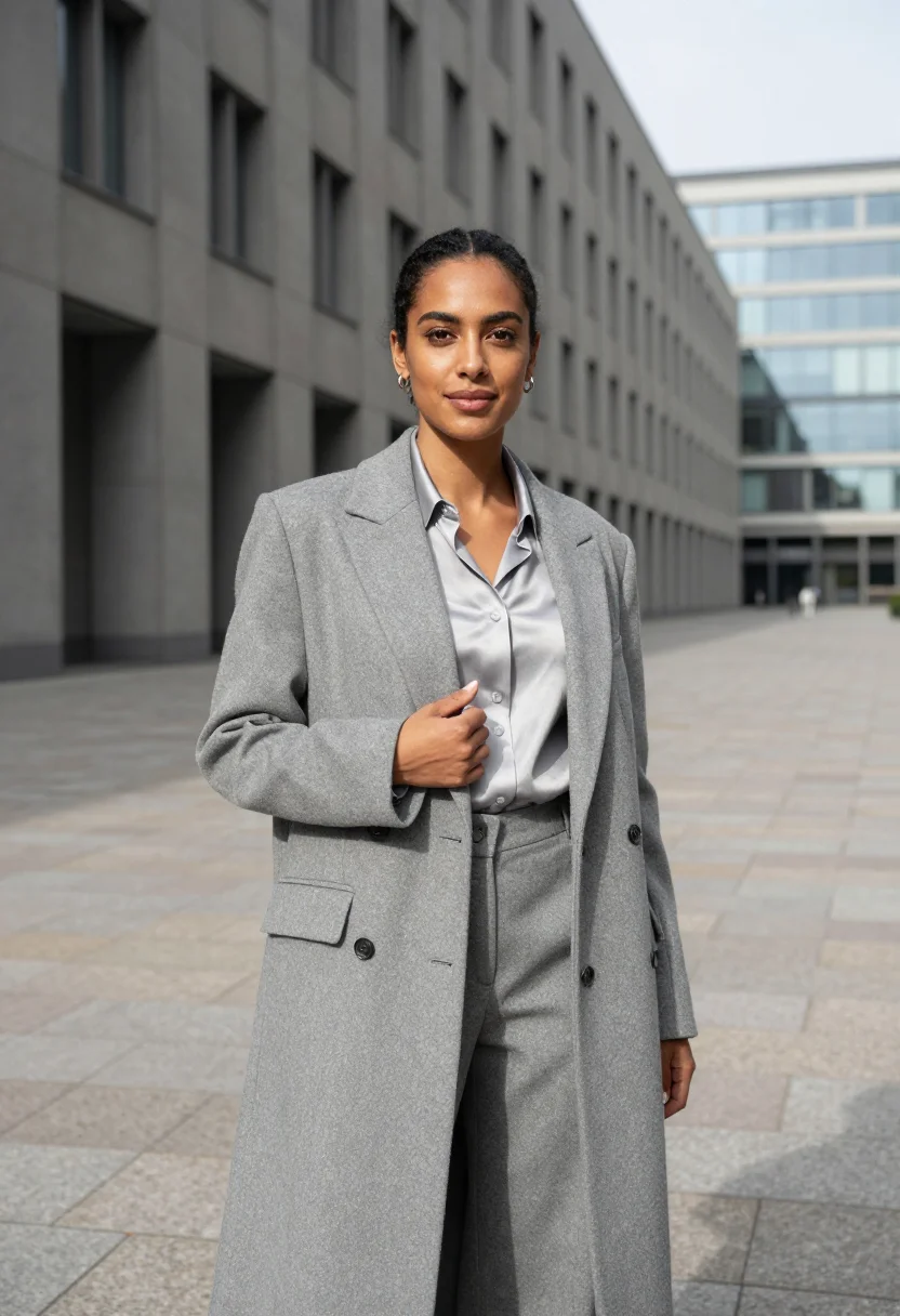 AI bocconi professor ceppo grey sample — portrait of a woman, of North-African descent, in her late t