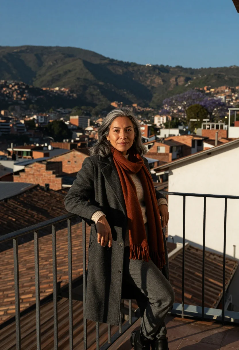 AI bogota chapinero sample — portrait of a woman, three-quarter-length portrait of a Colo