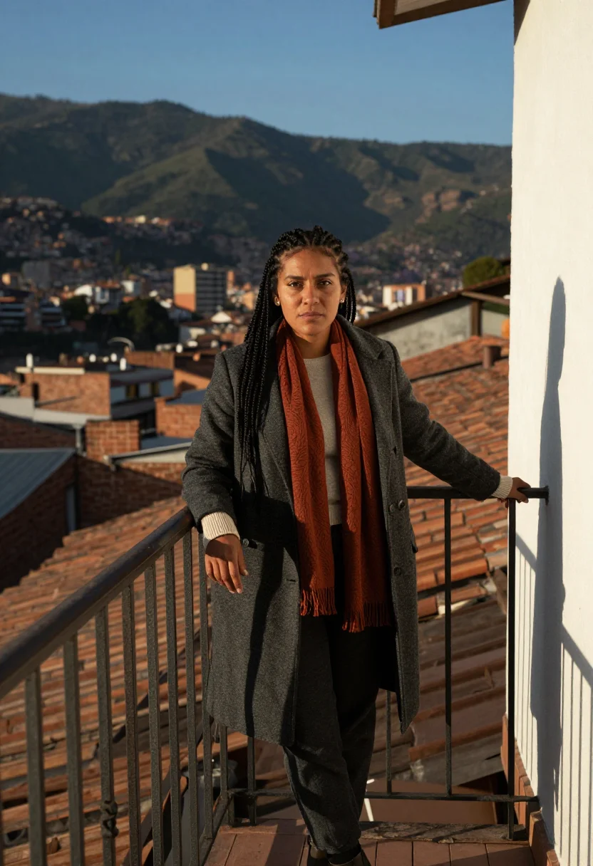 AI bogota chapinero sample — portrait of a woman, half-length portrait of an Afro-Colombi