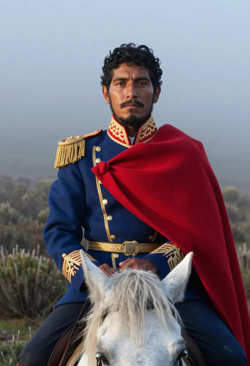 AI bolivar sample — portrait of a man, chest-up portrait of a Latin-American man