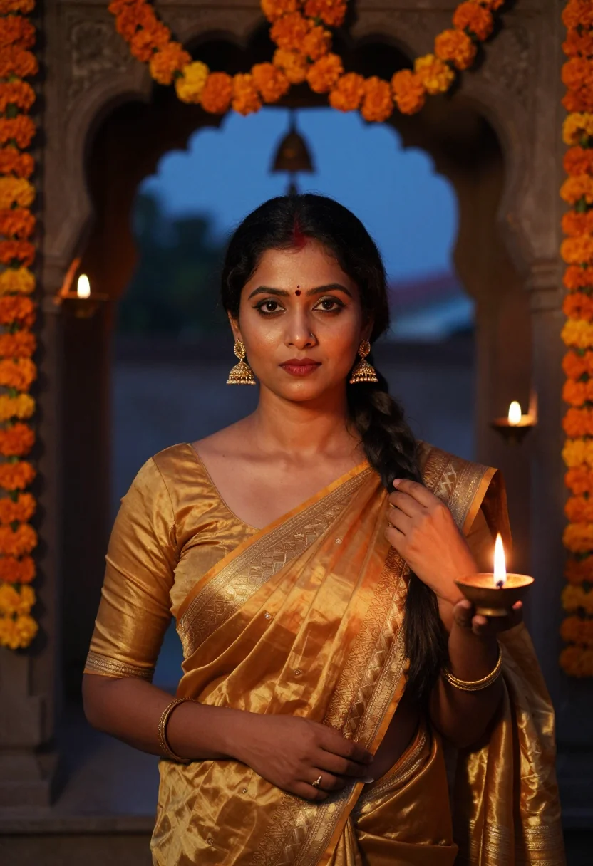 AI bollywood seventies sample — portrait of a woman, tight chest-up portrait of a North-Indi