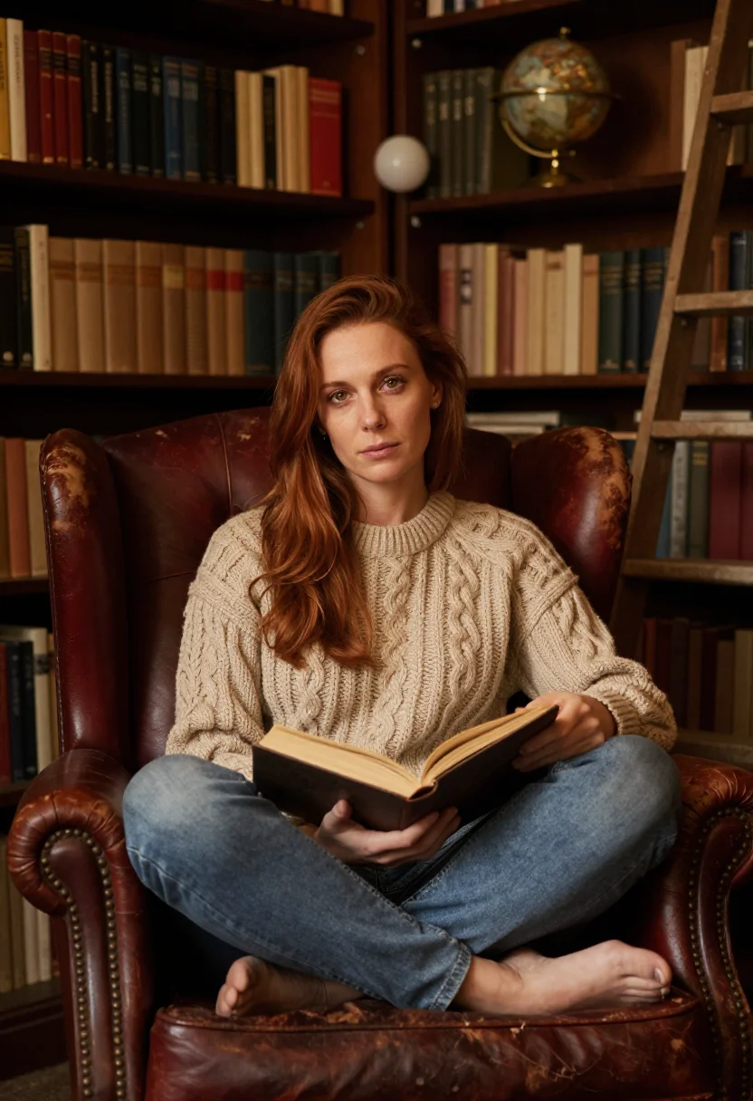 AI bookstore sample — portrait of a woman, half-length portrait of a Western Europ