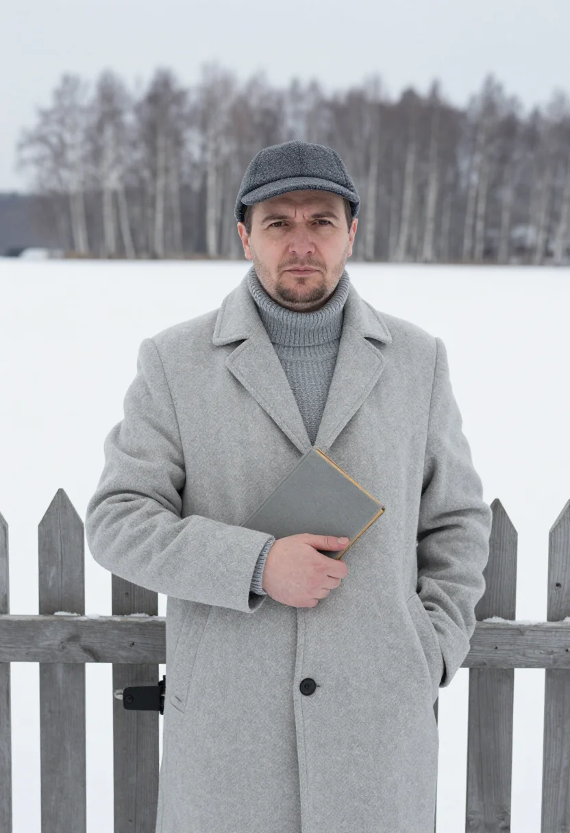 AI boris pasternak peredelkino january birch sample — portrait of a man, framed half-length from the head to the h