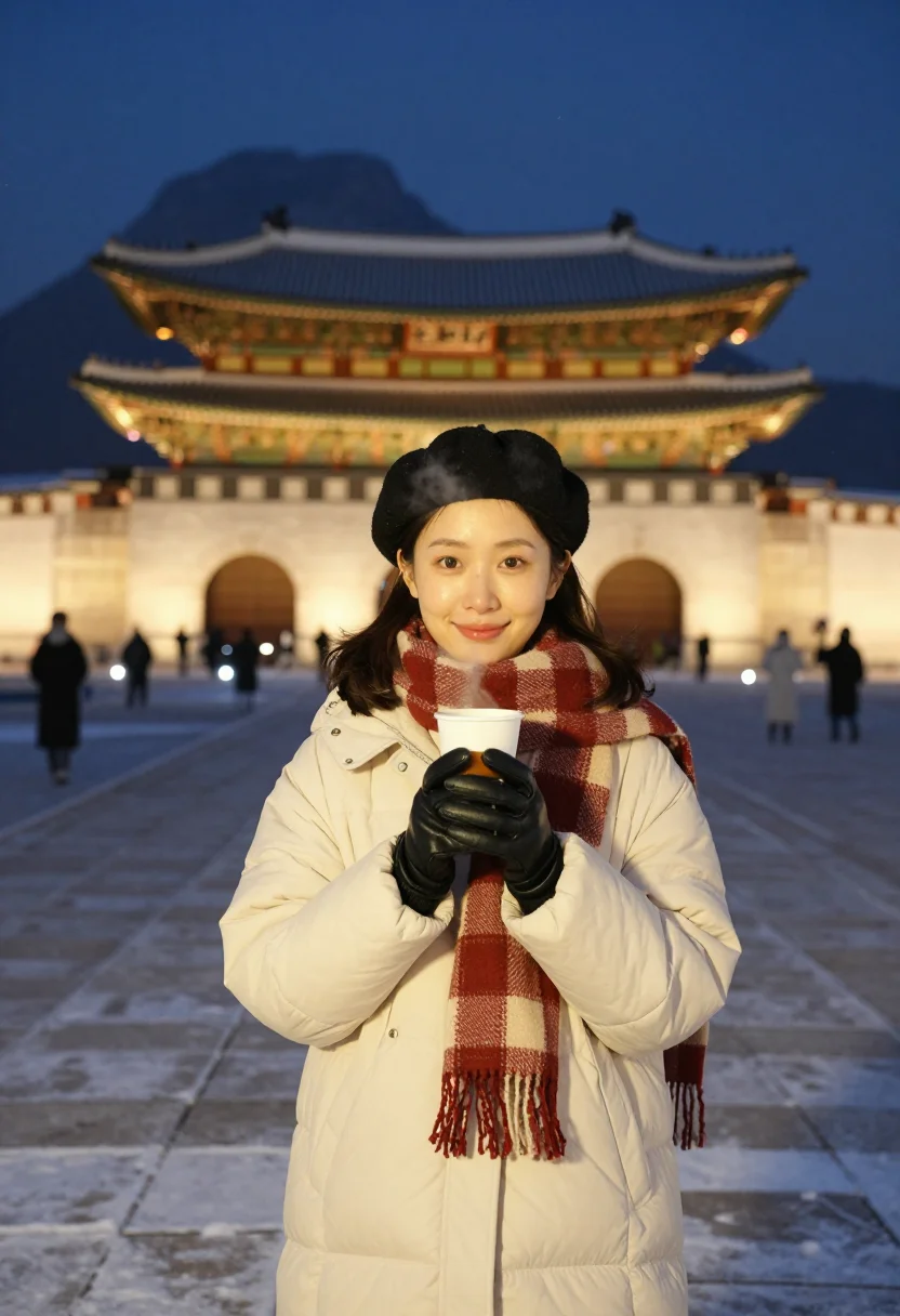 AI bosingak bell seoul sample — portrait of a woman, half-length frontal portrait of a Korea