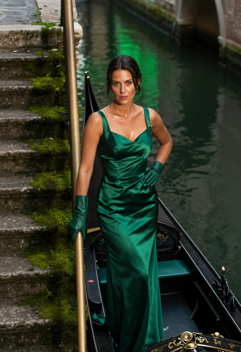 AI bottega green sample — portrait of a woman, half-length portrait of a Western-Europ
