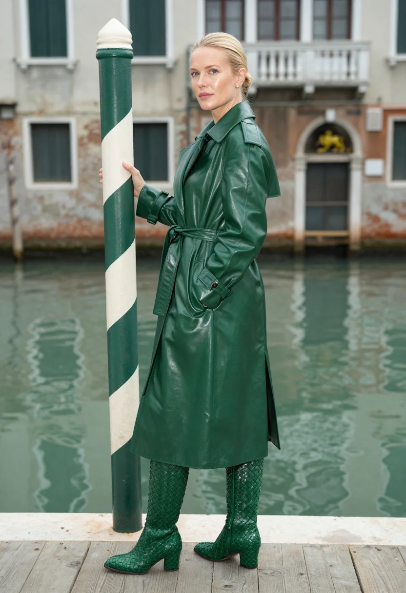 AI bottega green sample — portrait of a woman, three-quarter-length portrait of a Nort