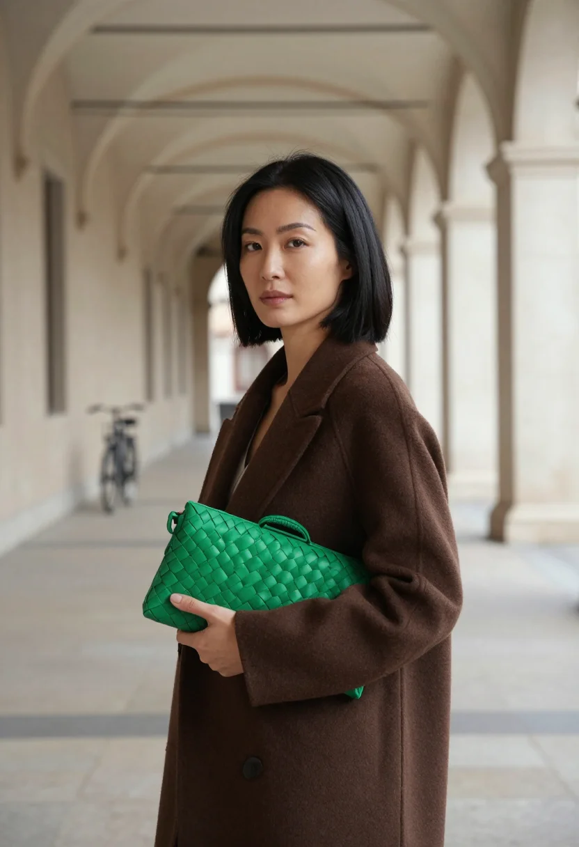 AI bottega intrecciato sample — portrait of a woman, half-length portrait of a woman of East