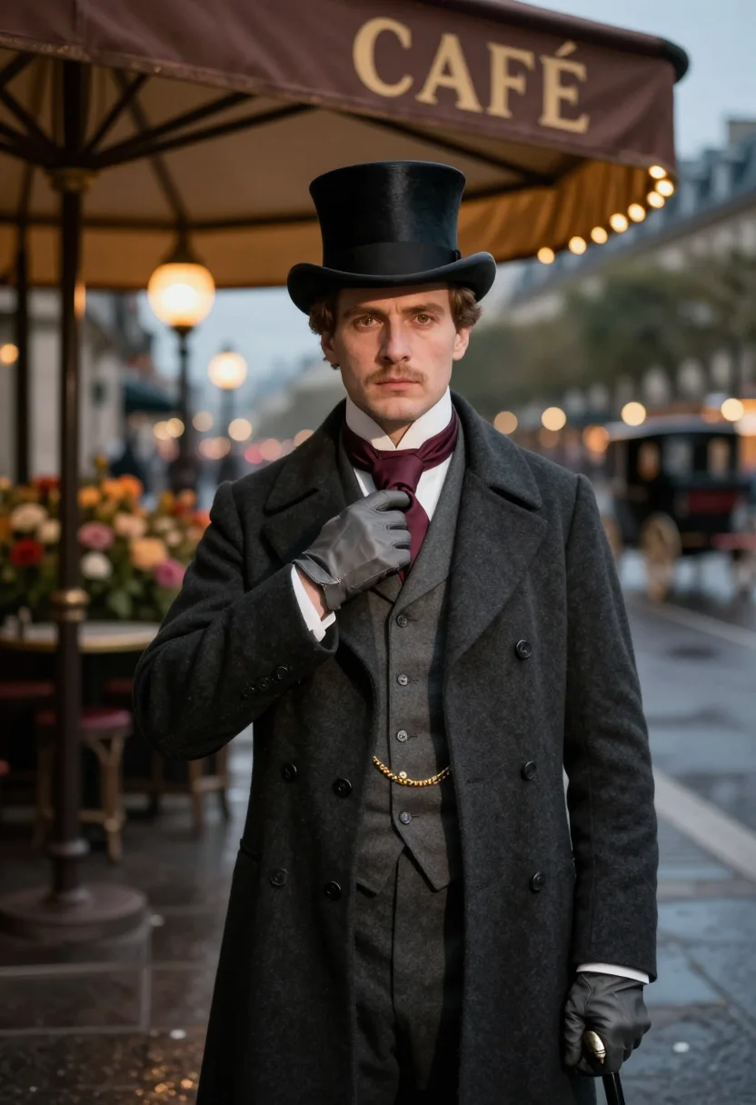 AI boulevardier sample — portrait of a man, close half-length portrait of a Western-E
