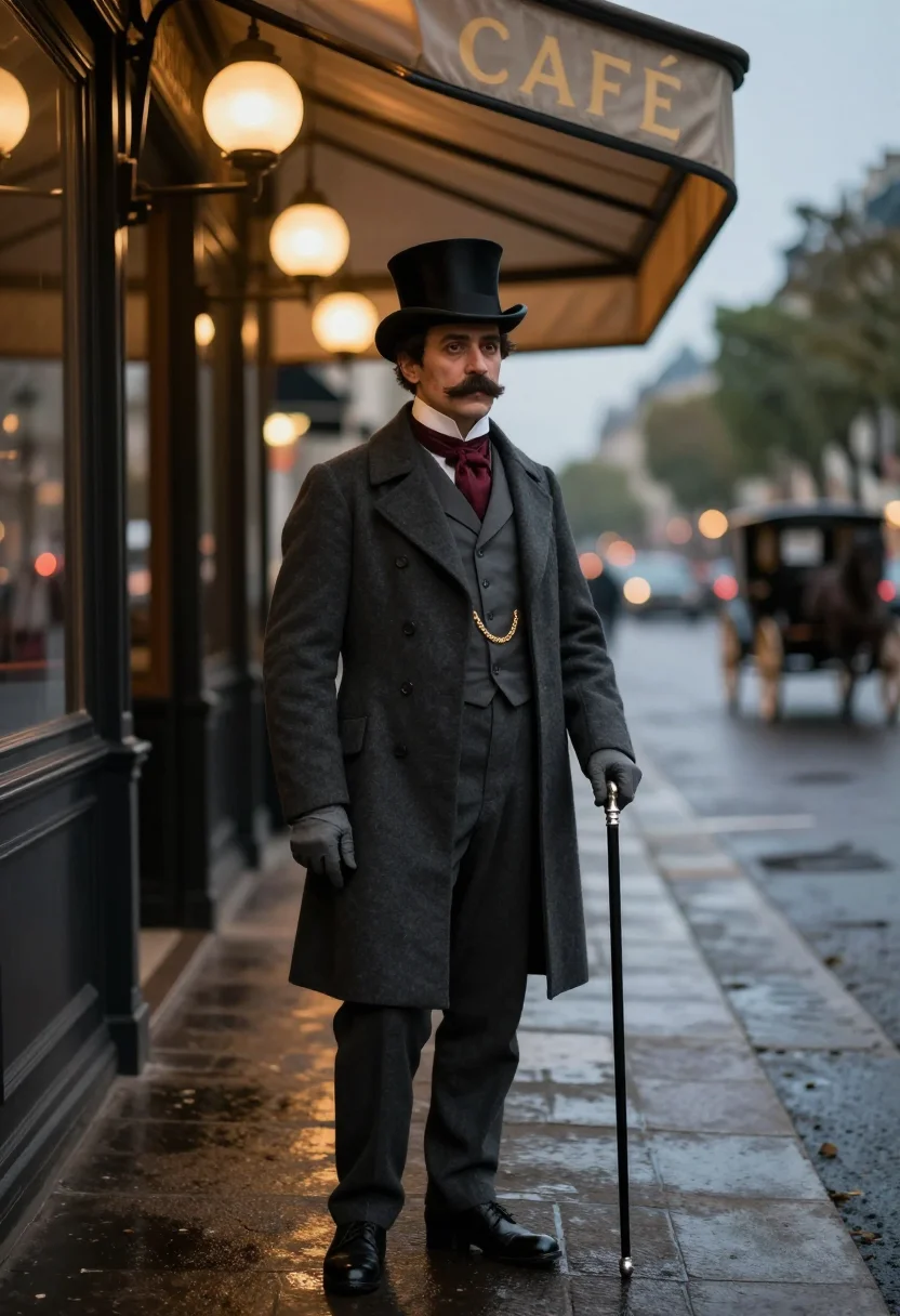 AI boulevardier sample — portrait of a man, full-length portrait of a Southern-Europe
