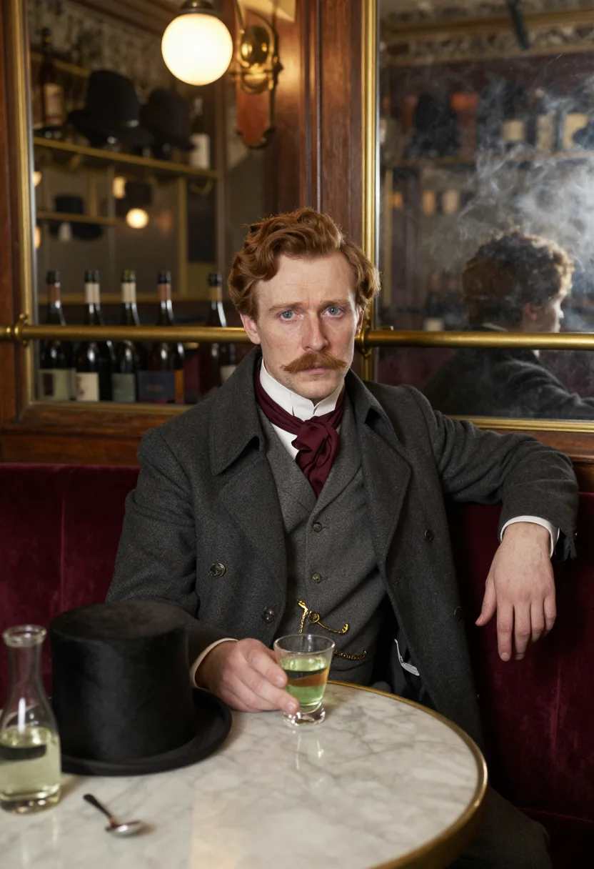 AI boulevardier sample — portrait of a man, half-length portrait of a Western-Europea
