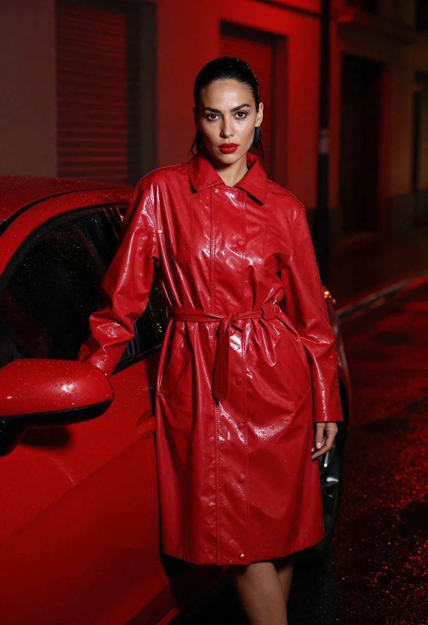 AI bourdin red sample — portrait of a woman, a woman in her thirties with warm brown