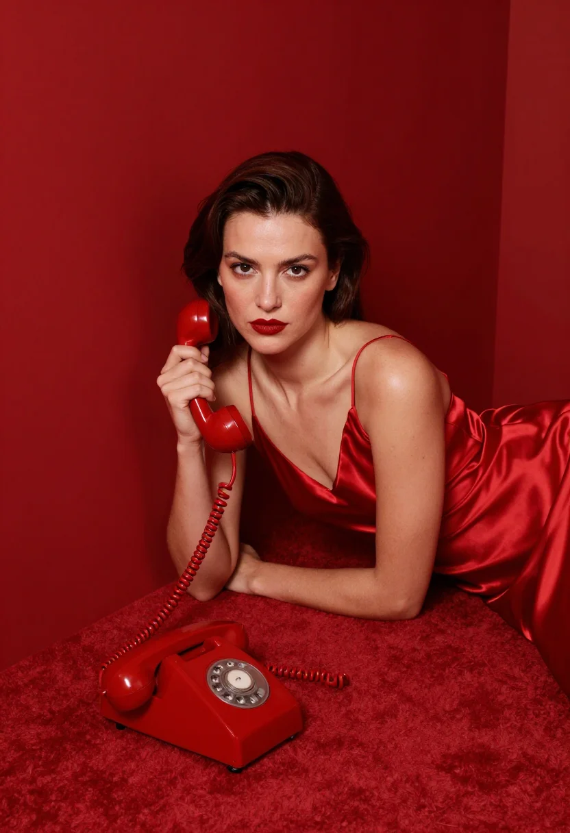 AI bourdin red sample — portrait of a woman, a woman in her late twenties with golde