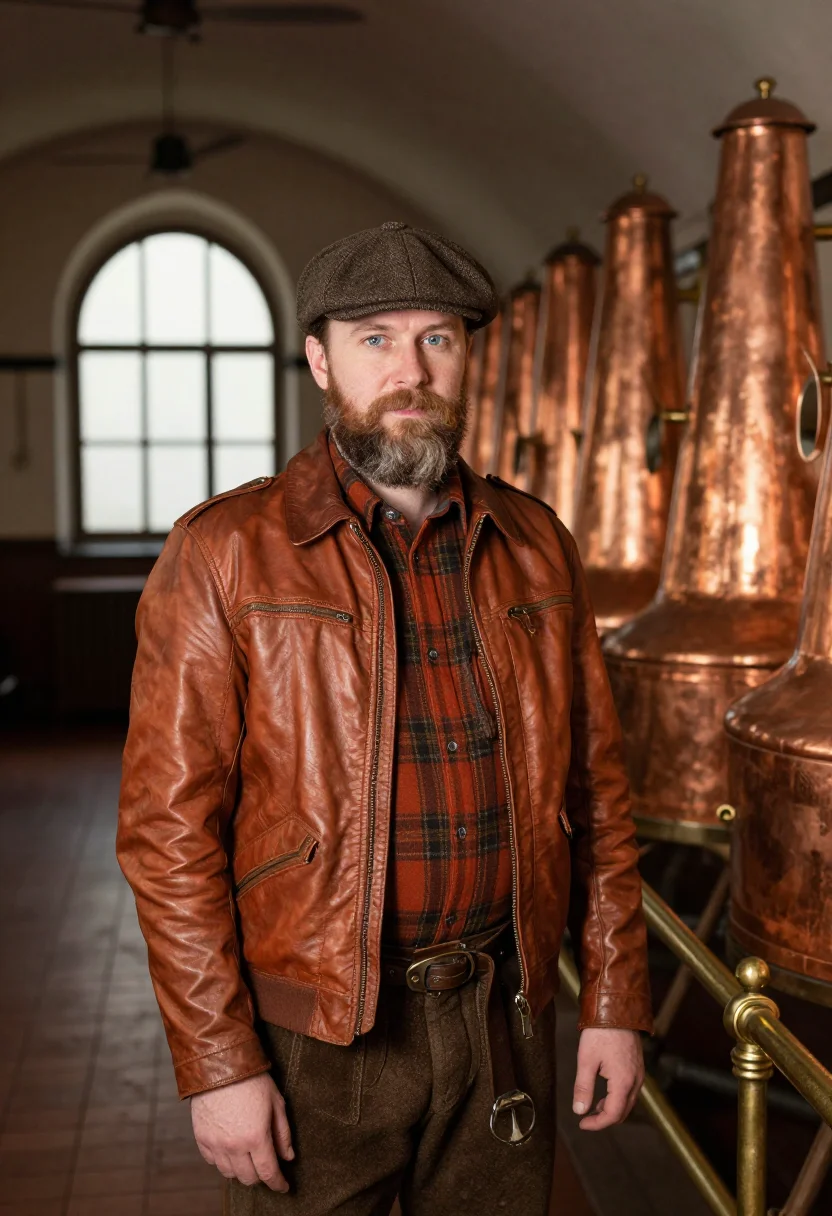AI brewhouse munich copper sample — portrait of a man, half-length portrait of a Bavarian man in