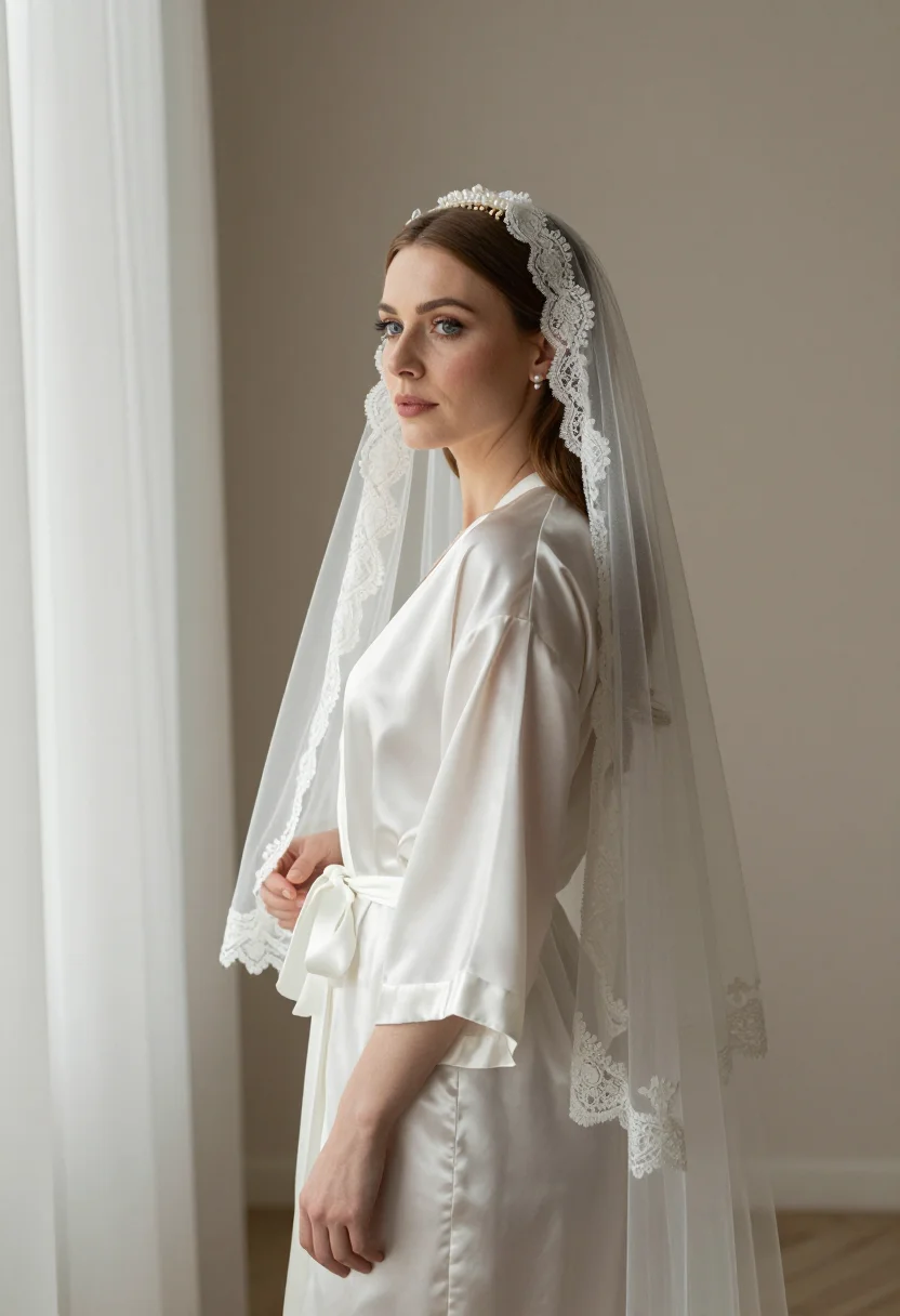 AI bridal morning sample — portrait of a woman, three-quarter-length portrait of a West