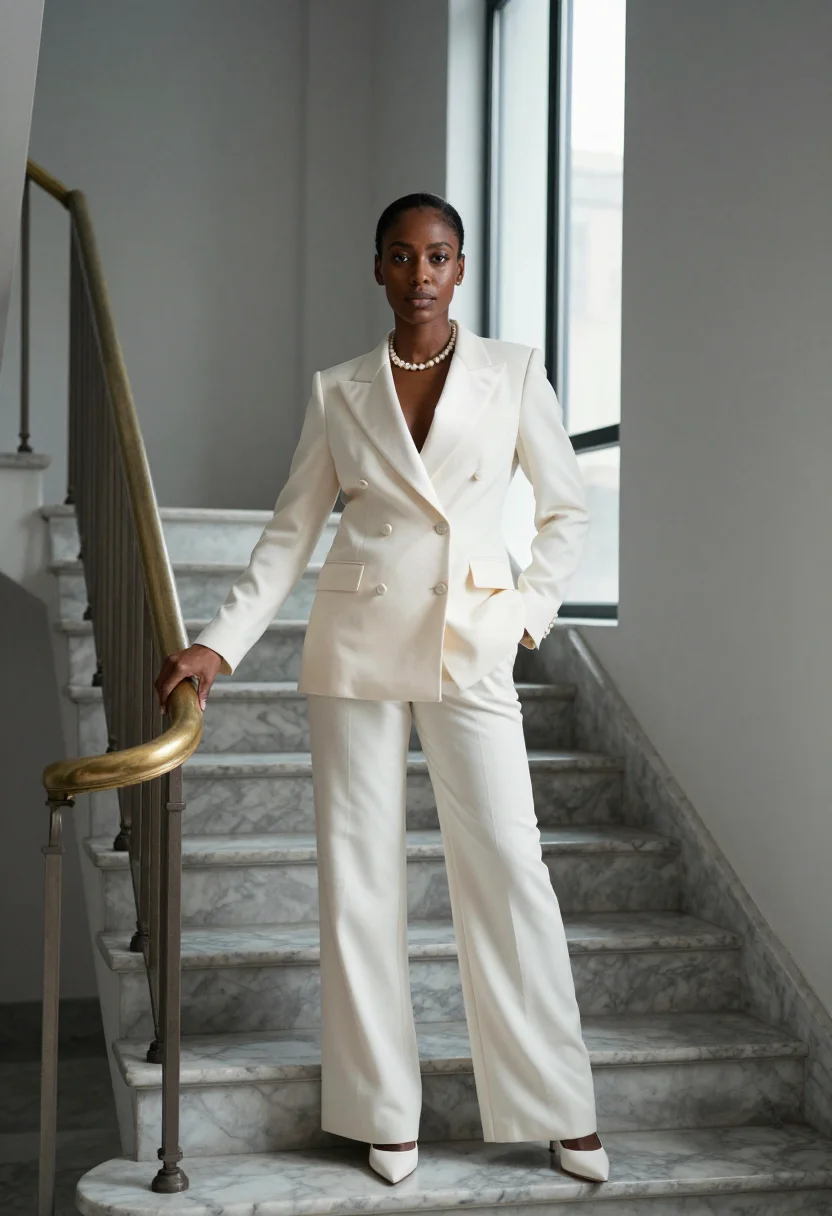 AI bridal suit sample — portrait of a woman, full-length portrait of a Black woman w