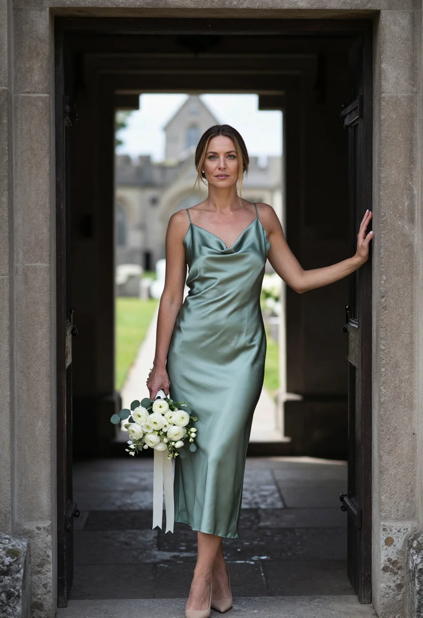 AI bridesmaid sample — portrait of a woman, full-length portrait of a Western-Europ