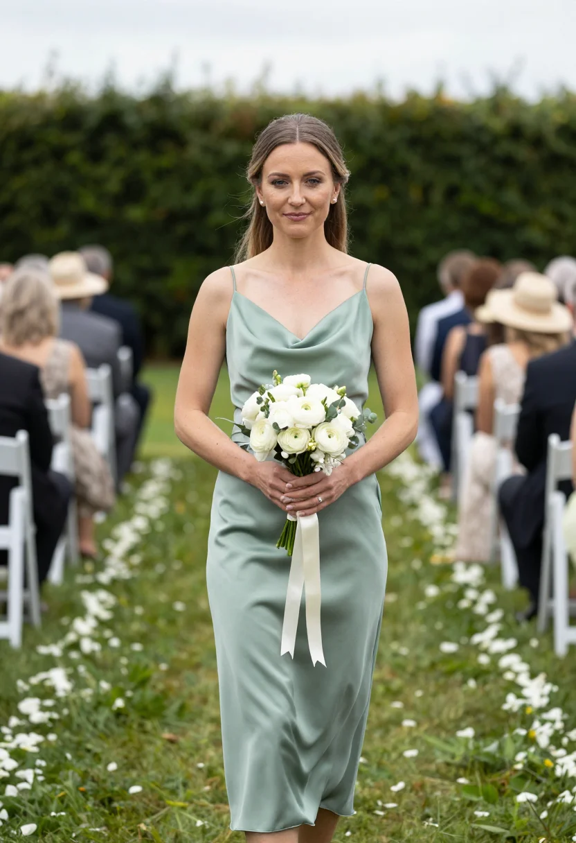 AI bridesmaid sample — portrait of a woman, half-length portrait of a Western-Europ