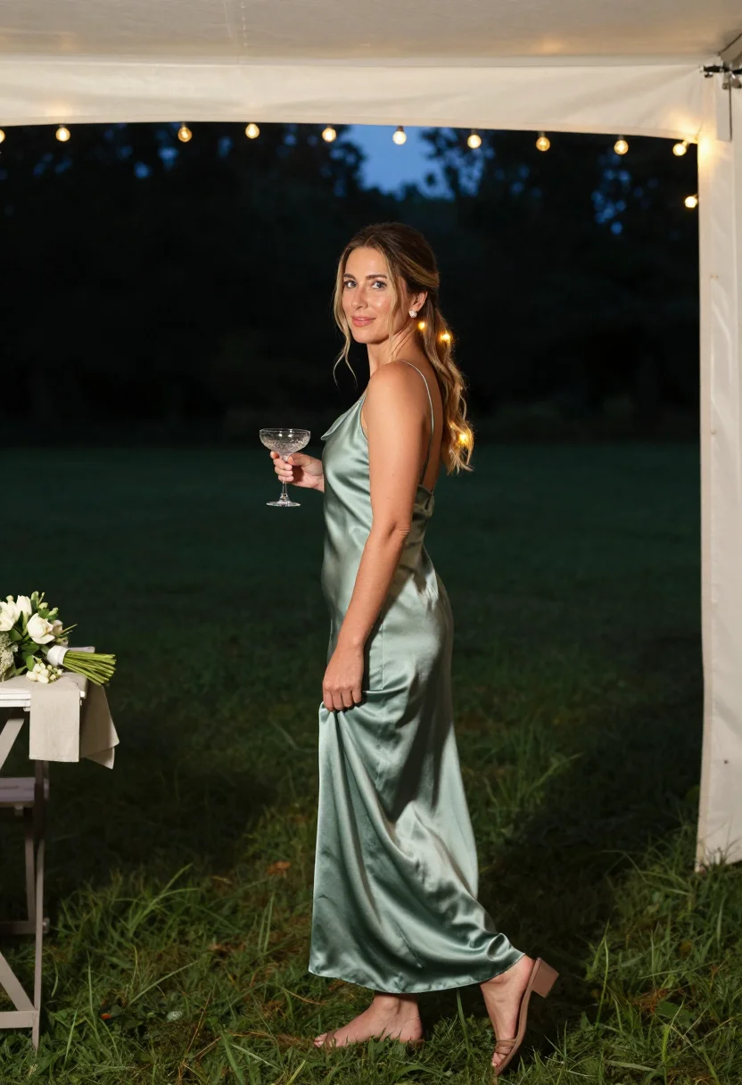 AI bridesmaid sample — portrait of a woman, full-length portrait of a Western-Europ