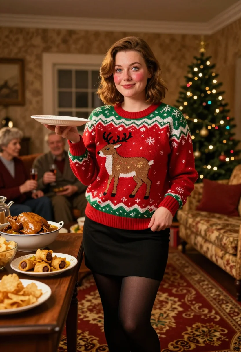 AI bridget jones sample — portrait of a woman, three-quarter-length portrait of a woma