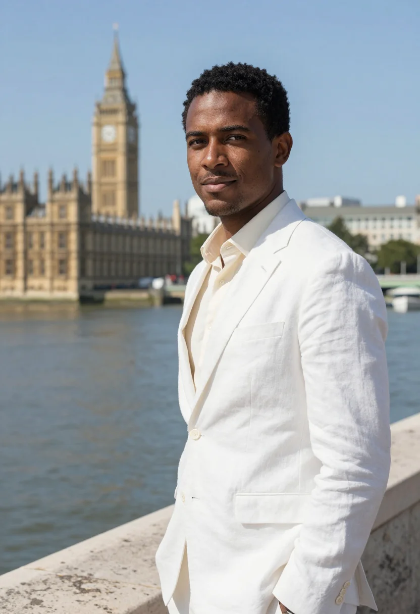 AI bridgetown barrister coral limestone white sample — portrait of a man, a Barbadian barrister in his late thirtie