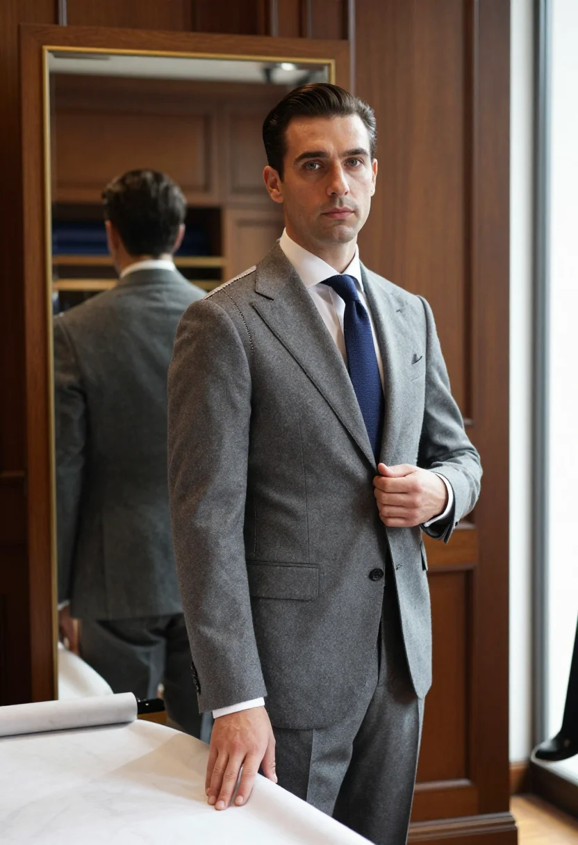 AI brioni roma sample — portrait of a man, three-quarter-length portrait of an Itali