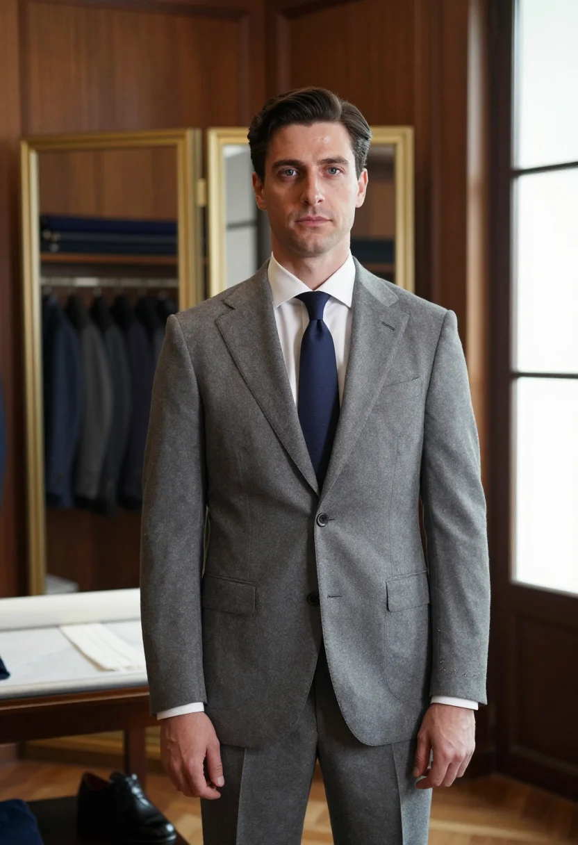 AI brioni roma sample — portrait of a man, half-length portrait of an Italian man in