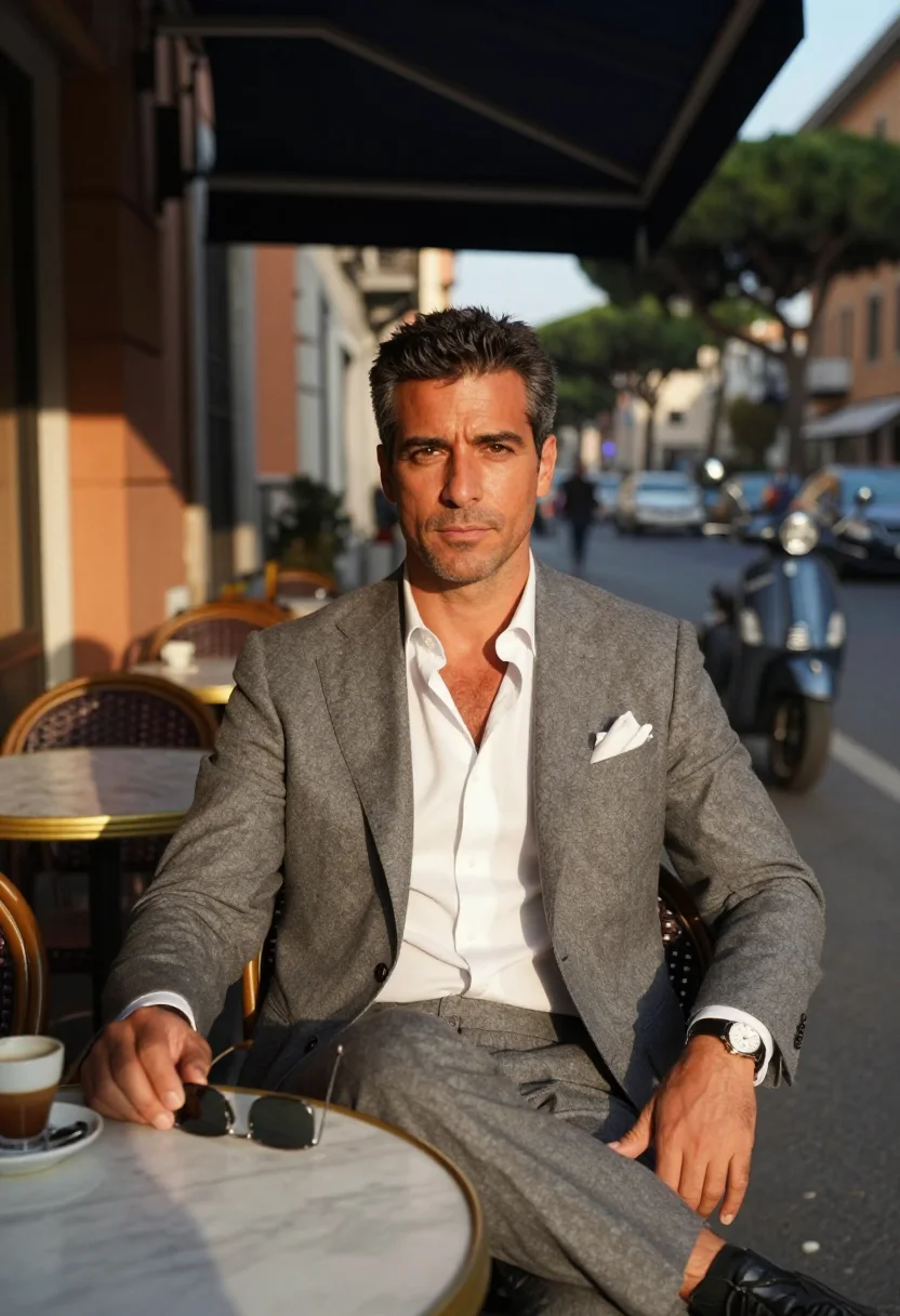 AI brioni roma sample — portrait of a man, half-length portrait of a Southern-Europe