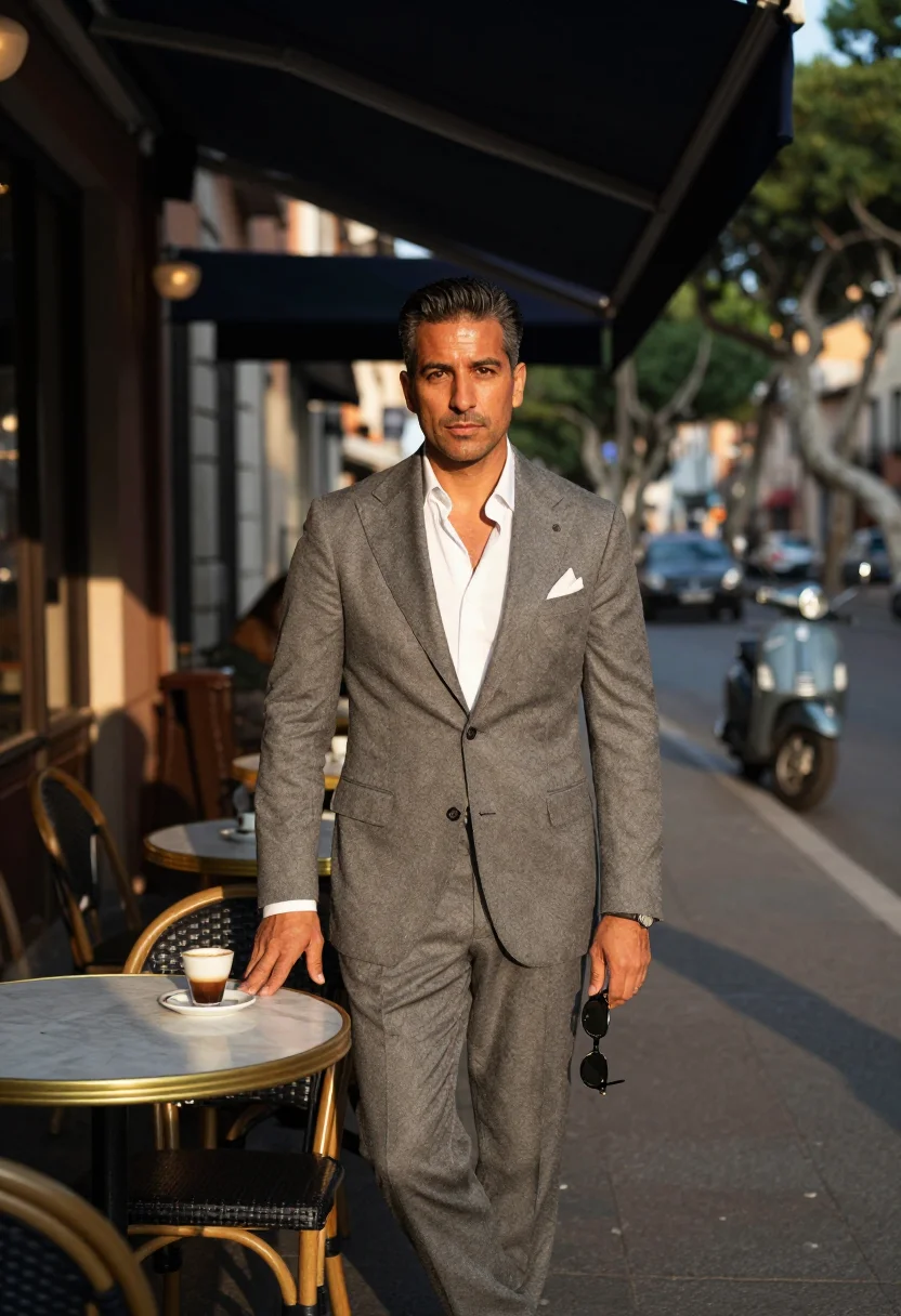 AI brioni roma sample — portrait of a man, three-quarter-length portrait of a Southe
