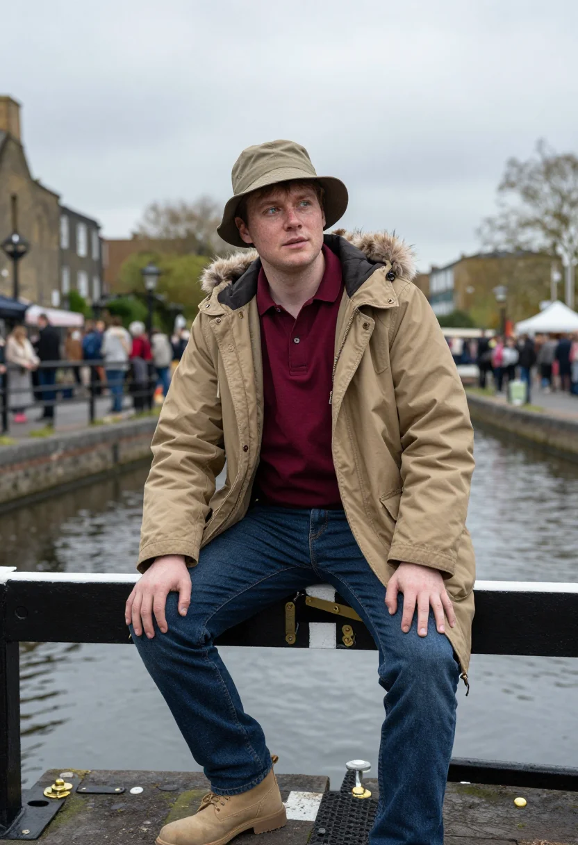 AI britpop camden sample — portrait of a man, half-length portrait of an Irish man with
