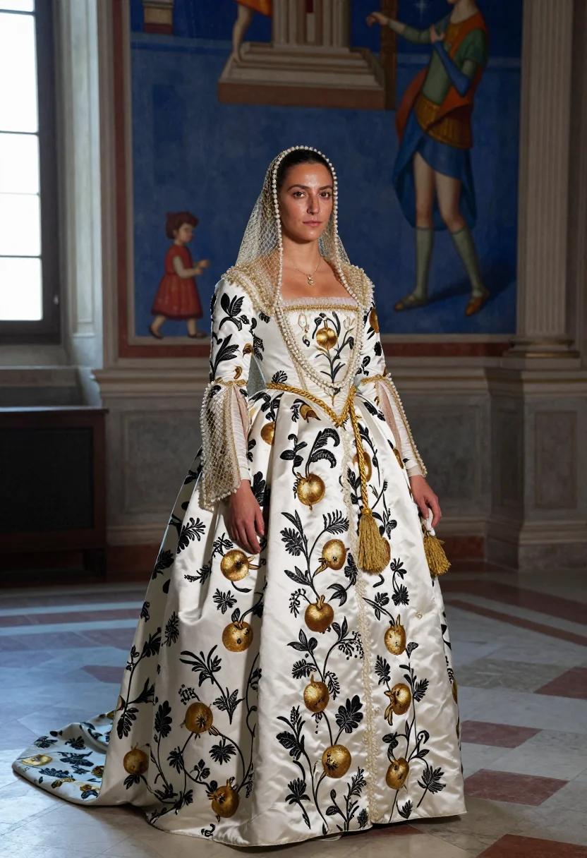 AI bronzino eleonora sample — portrait of a woman, full-length portrait of a Spanish woman