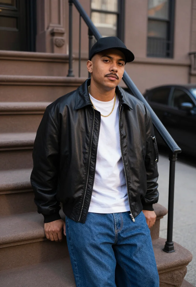 AI brooklyn ninety four sample — portrait of a man, half-length portrait, camera a little abo